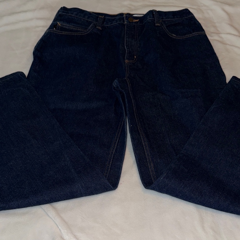Carhartt Dark Blue Straight-Leg Jeans
